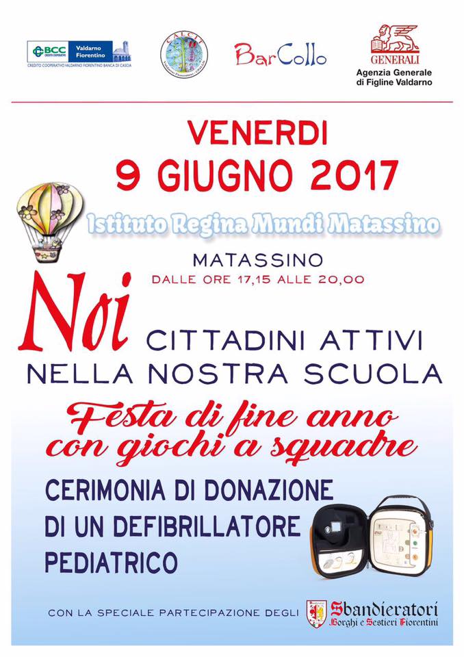 Cerimonia di Donazione DEFIBRILLATORE PEDIATRICO